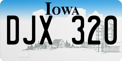 IA license plate DJX320