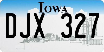 IA license plate DJX327