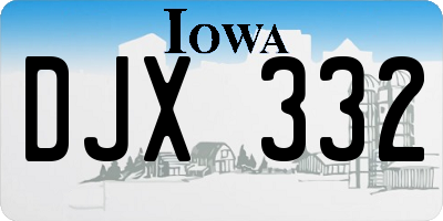 IA license plate DJX332