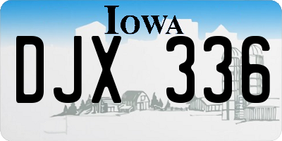 IA license plate DJX336