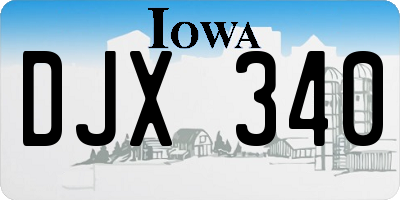 IA license plate DJX340