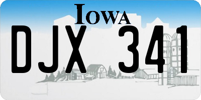 IA license plate DJX341