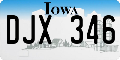 IA license plate DJX346