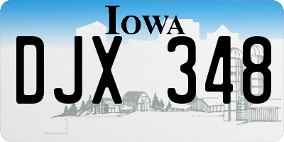 IA license plate DJX348