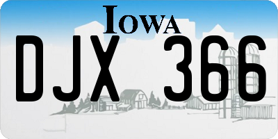 IA license plate DJX366