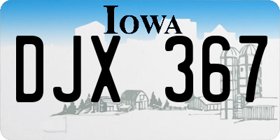 IA license plate DJX367