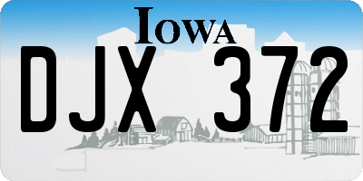 IA license plate DJX372