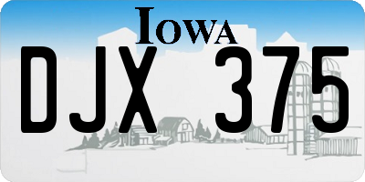 IA license plate DJX375