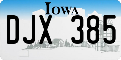 IA license plate DJX385