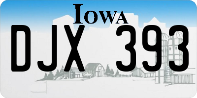 IA license plate DJX393