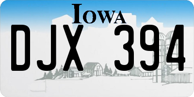 IA license plate DJX394