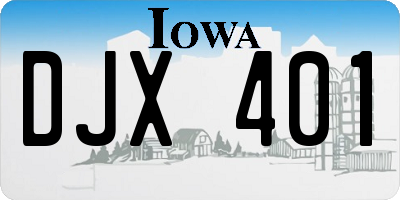IA license plate DJX401