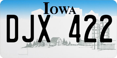 IA license plate DJX422