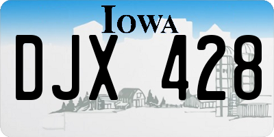 IA license plate DJX428