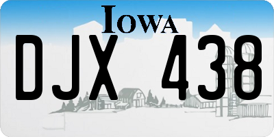 IA license plate DJX438