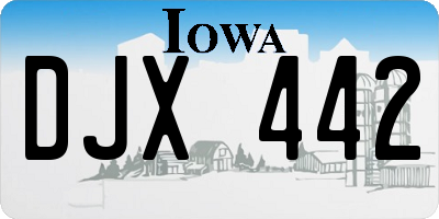 IA license plate DJX442