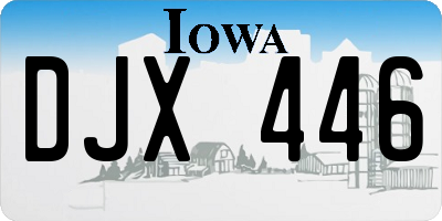 IA license plate DJX446