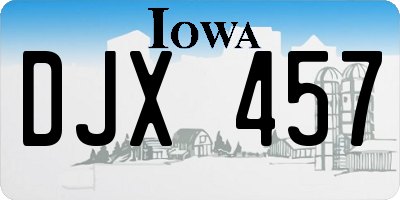 IA license plate DJX457