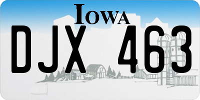 IA license plate DJX463
