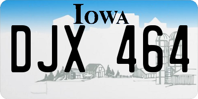 IA license plate DJX464