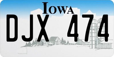 IA license plate DJX474