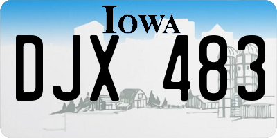 IA license plate DJX483