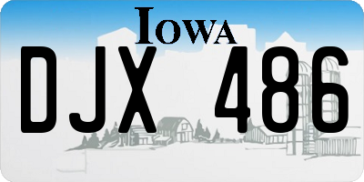 IA license plate DJX486