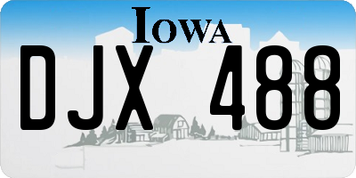 IA license plate DJX488