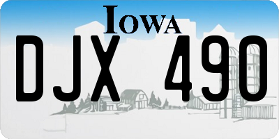 IA license plate DJX490