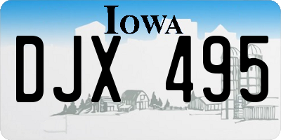 IA license plate DJX495