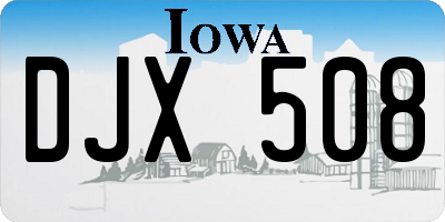 IA license plate DJX508