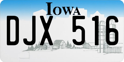 IA license plate DJX516