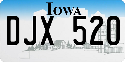 IA license plate DJX520