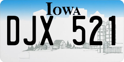 IA license plate DJX521