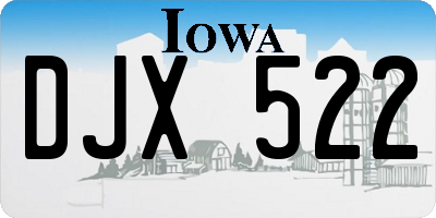 IA license plate DJX522