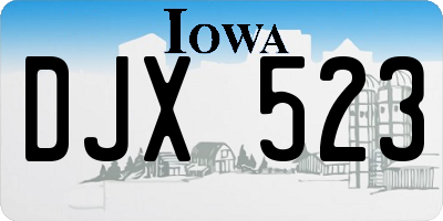 IA license plate DJX523