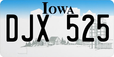 IA license plate DJX525