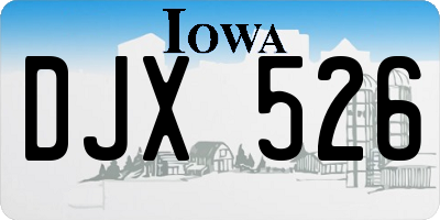 IA license plate DJX526