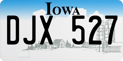 IA license plate DJX527