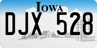 IA license plate DJX528