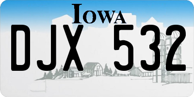 IA license plate DJX532