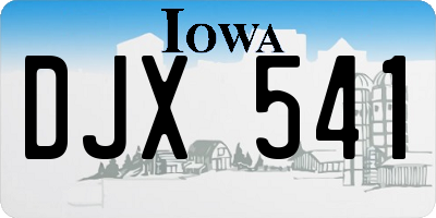 IA license plate DJX541