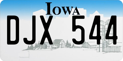 IA license plate DJX544