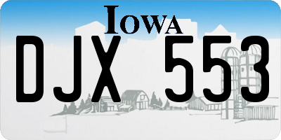 IA license plate DJX553