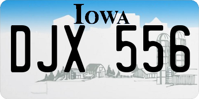 IA license plate DJX556