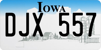 IA license plate DJX557