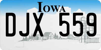 IA license plate DJX559