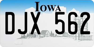 IA license plate DJX562