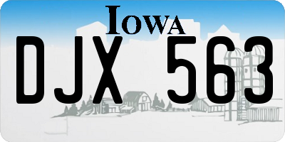 IA license plate DJX563