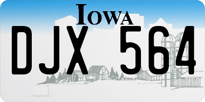 IA license plate DJX564